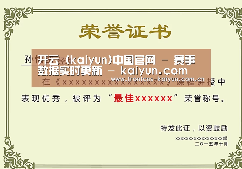kaiyun荣誉证书二